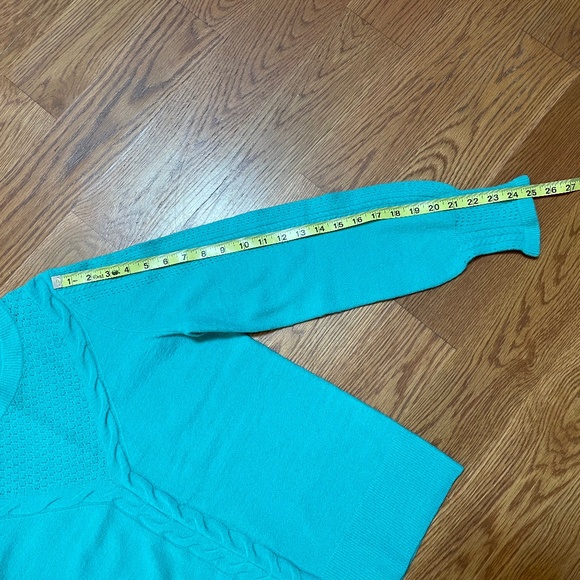 Talbots Cable/Pointelle Long Sleeved Sweater Size M - Picture 6 of 11